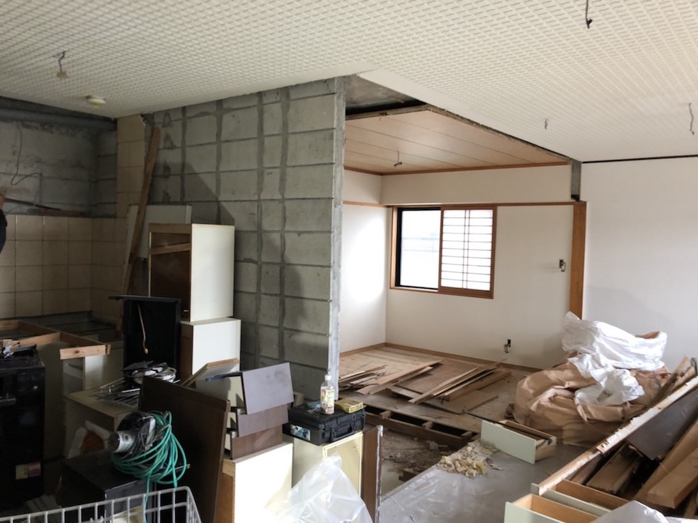賀数マンションの解体工事