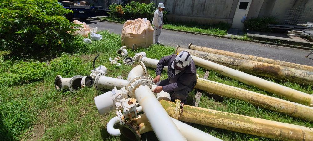 北谷町 浄水場解体